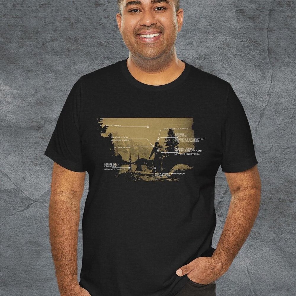 Mountaineering Shirt Men Outdoor Hiking Graphic Tee